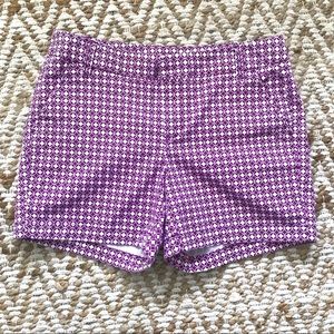 Caslon Nordstrom Cotton Purple Print Shorts